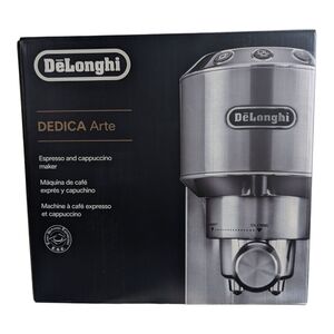 De'Longhi Dedica Arte Espresso & Cappuccino Maker - Stainless Silver New